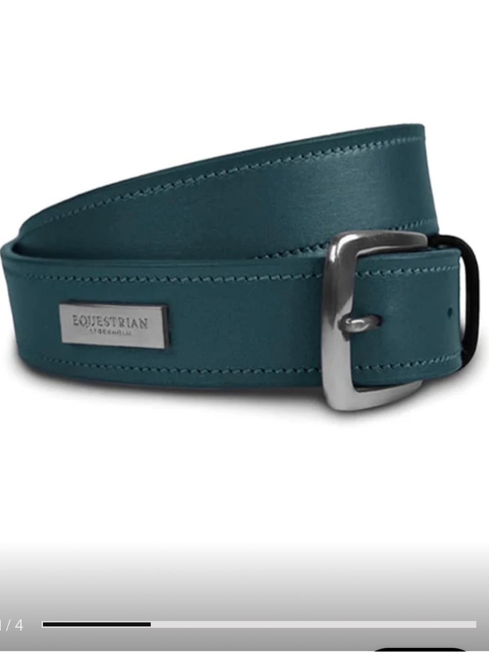 Equestrian Stockholm Prime Belt in Teal